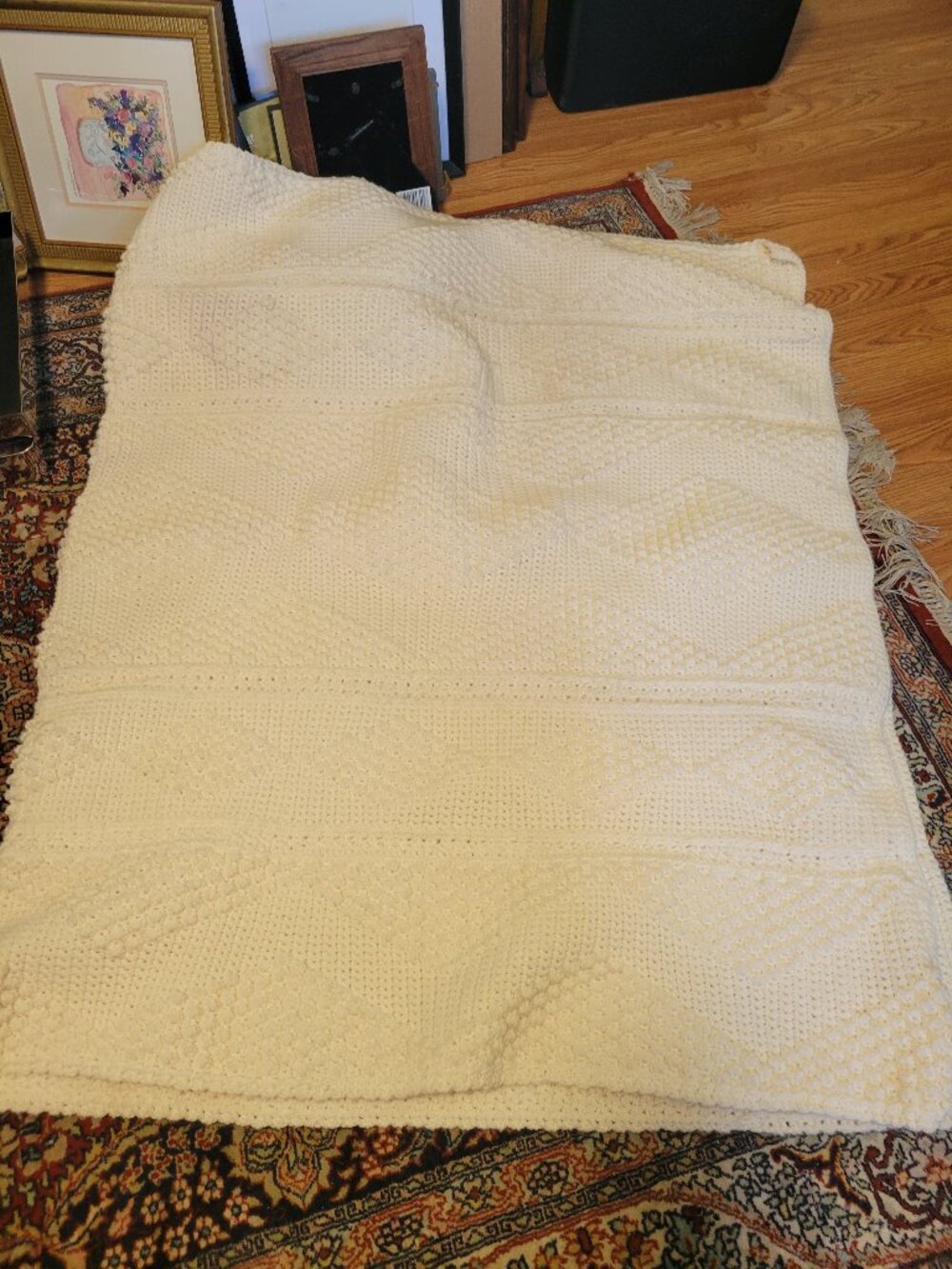 Aran Knit Irish Wool Blanket/Throw
